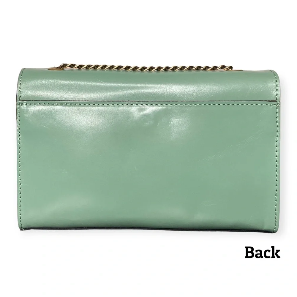Patricia Nash Giada Chain Bag Filigree Sage Green Leather Shoulder Crossbody - Picture 9 of 16